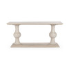 Luna Whitewash Solid Wood Pedestal Console Table 68"