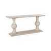 Luna Whitewash Solid Wood Pedestal Console Table 68"