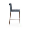 Mayer Navy Leather Bar Stool