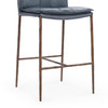 Mayer Navy Leather Counter Stool