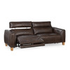 Conway Power Recliner Sofa - Brown Leather
