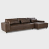 Hauser Leather Sectional w/RAF Chaise 126"
