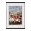 Equine Echoes II by Mercana Studio Hand Embelished Textured Framed Artwork Matted under Glass