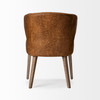 Niles 22.5L x 24.5W x 32H Brown Faux Leather Seat W/Brown Wooden Legs Wingback Dining Chair