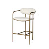 Parker Cream Fabric Seat Gold Metal Counter Stool
