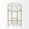 Parker Cream Fabric Seat Gold Metal Counter Stool