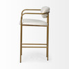 Parker Cream Fabric Seat Gold Metal Counter Stool