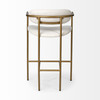 Parker Cream Fabric Seat Gold Metal Counter Stool