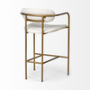 Parker Cream Fabric Seat Gold Metal Counter Stool