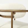 Parker Cream Fabric Seat Gold Metal Counter Stool
