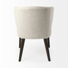Niles 22.5L x 24.5W x 32H Cream Fabric Seat W/ Dark Brown Wooden Legs Wingback Dining Chair