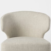 Niles 22.5L x 24.5W x 32H Cream Fabric Seat W/ Dark Brown Wooden Legs Wingback Dining Chair