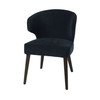 Niles 23.5L x 24W x 32H Navy Fabric Seat W/ Dark Brown Wooden Legs Wingback Dining Chair (Andes 600)