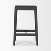 Colony Black-Brown Solid Wood Counter Stool