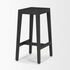 Colony Black-Brown Solid Wood Counter Stool