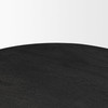 Sonel Matte Black Wood Pedestal Foyer Table