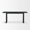 Grier 65" Black Wood w/ Black Cane Console Table