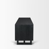Grier 65" Black Solid Wood W/ Black Cane Media Console