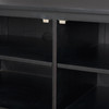 Grier 65" Black Solid Wood W/ Black Cane Media Console