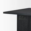 Grier 84" Black Wood w/ Black Cane Dining Table