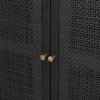 Grier 72" Black Wood W/ Black Cane Sideboard