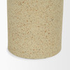 Akira Large Textured Beige Metal Pillar Candle Holder