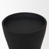 Odilia Large Smooth Matte Black Metal Geometric Pillar Candle Holder
