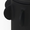 Deacon Small Matte Black Metal Canister with Sculptural Handles