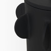 Deacon Large Matte Black Metal Canister with Sculptural Handles