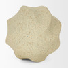 Imani Large Sculptural Textured Beige Metal Decorative Orb Object
