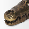 Alistair Antiqued Gold Cast Metal Decorative Skull Object