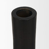 Declan Textured Matte Black Cast Metal Taper Candle Holder