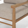 Witton Gray Fabric Beech Wood Slingback Backrest Accent Lounge Chair