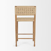 Brinley Woven Paper Rope w/ Brown Wood Frame Counter Stool