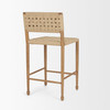 Brinley Woven Paper Rope w/ Brown Wood Frame Counter Stool