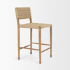 Brinley Woven Paper Rope w/ Brown Wood Frame Counter Stool