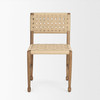 Brinley Woven Paper Rope w/ Brown Wood Frame Dining Chair