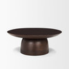 Sadira Small Mid-Dark Brown Solid Wood Round Riser