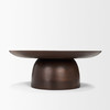 Sadira Small Mid-Dark Brown Solid Wood Round Riser