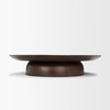 Sadira Large Mid-Dark Brown Solid Wood Round Riser