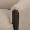 Kornelia Textured Mushroom Fabric Barrel Accent Chair