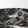 Marilyn Black Forest Marble Black Wood Pedestal Round Dining Table