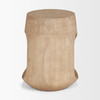Cove Light Brown Sculptural Open Side Table