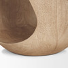 Cove Light Brown Sculptural Open Side Table