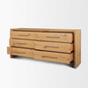 Belford 6-Drawer Light Brown Oak Wood Dresser