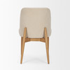 Abbie Curved Back Oatmeal Fabric Dining Side Chair