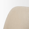 Abbie Curved Back Oatmeal Fabric Dining Side Chair