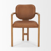 Carlisle Curved Back Tan Leather Tripod Frame Dining Armchair