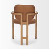 Carlisle Curved Back Tan Leather Tripod Frame Dining Armchair