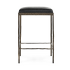 Bose Onyx Black Leather Counter Stool